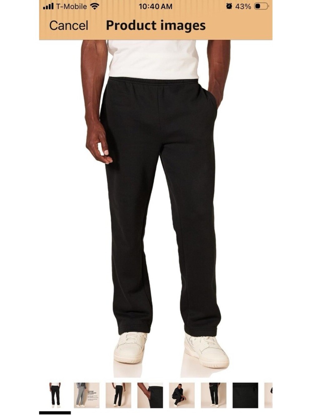 Amazon Essentials Men's Fleece Open Bottom Sweatpant